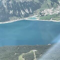 Flugwegposition um 13:52:12: Aufgenommen in der Nähe von 39027 Graun im Vinschgau, Autonome Provinz Bozen - Südtirol, Italien in 3589 Meter